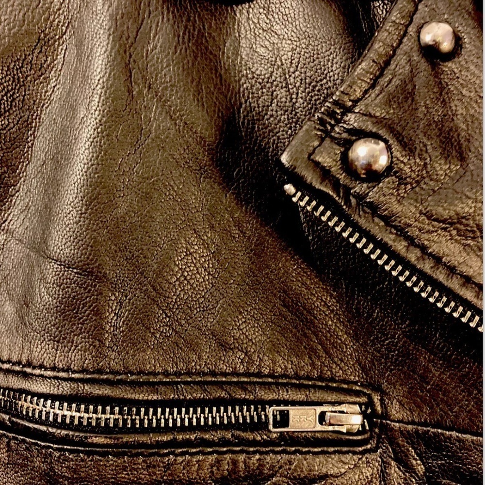 BIX 13 Fallout 3 Tunnel Snakes Black Leather Moto Jacket for cosplay - Picture 5 of 7